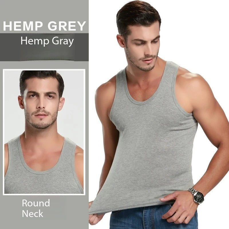 1 Pack Men To Multi-size Solid Color Tight Vests For Teenagers Comfortable Cotton Sleeveless T-shirts Sports Running Tops - Matrix Studios