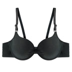 Women's Sexy Cotton Gathered Bra Deep V Underwire Ladied  Brassiere Push Up Lingerie Solid Bras Backless Intimate Underwear - Matrix Studios