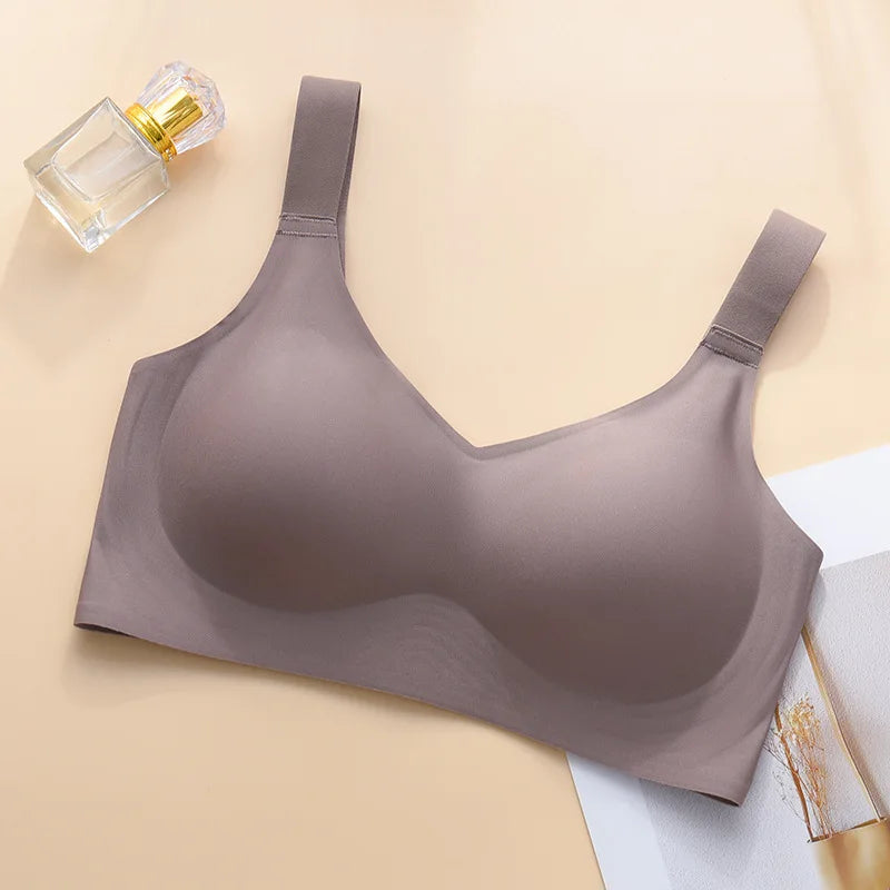 Jelly Support Seamless Bra For Big Breasts, Slim Fit, Push-up Anti-sagging, Wire-free Underwear, Sports Bra, Breathable - Matrix Studios