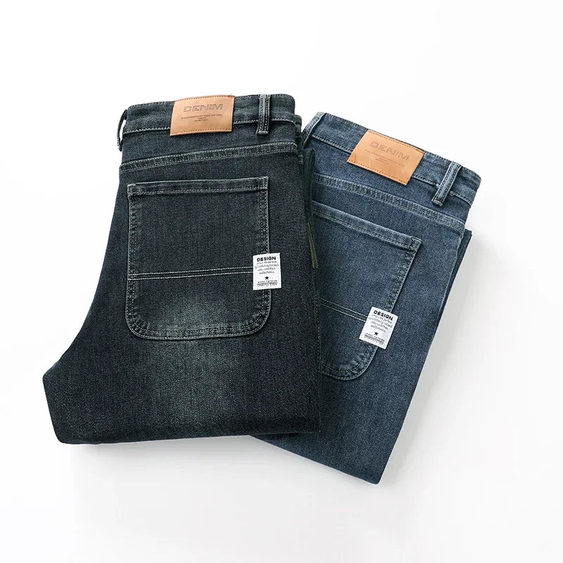 2025 New Style Y2 Spring and Autumn Loose Jeans Men's Baggy Straight Wide Leg Business Casual Pants Brand Men's Clothing - Matrix Studios