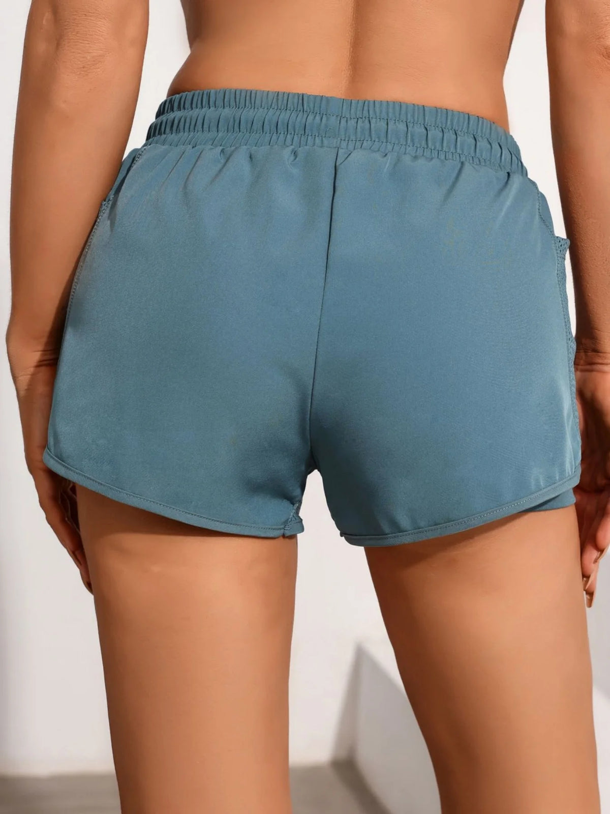 Women's 2 in 1 Running Shorts, High Waisted Quick Dry Athletic Workout Shorts with Mesh Pockets, Breathable Liner Gym Yoga Short - Matrix Studios