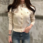 2026 Autumn Long Sleeve Fashion Women Cardigans Sweater Knitted Coat Short Casual Single Breasted Korean Slim Chic Ladies Tops - Matrix-studios.com