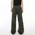 IEFB Vintage Camouflage Men's Jeans Fashion Washed Casual Wide Leg Denim Pants Autumn Winter Loose Male Trousers Old Blue 9C354 - Matrix Studios