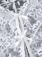 White Embroidered Lace Falafan Dress Set - Sexy Lingerie for Women - Sexy Bra Set with Strap Design on the Back 21077 - Matrix-studios.com