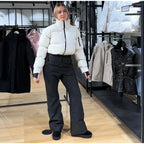 Fashion Hooded One-Piece Ski Jumpsuit Women Stand Collar Zipper High Waist Solid Windproof Outwear 2026 Winter Lady Skiwear New - Matrix Studios