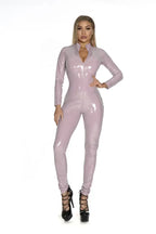 Sexy Shiny Patent Latex Bodysuit Women Sexy Latex Catsuit Black Wetlook Full Bodysuit PVC Jumpsuit Clubwear Faux Leather Costume - Matrix Studios
