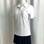 Deeptown Basic Embroidere T-Shirts Women Short Sleeve Polo Collar Japanese Style JK Tees Slim Preppy Solid Color Summer Youthful - Matrix-studios.com
