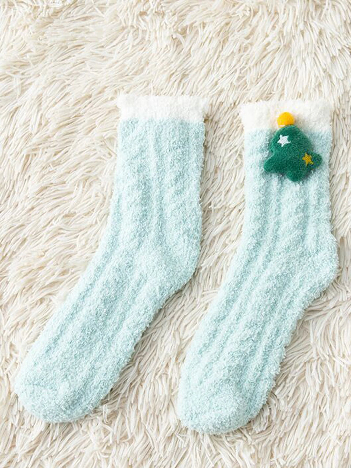 6/5/4/3/2/1Women's Warm Solid Color Floor Socks Non Slip Plush Knitted Coral Fleece Socks No Show Socks - Matrix Studios