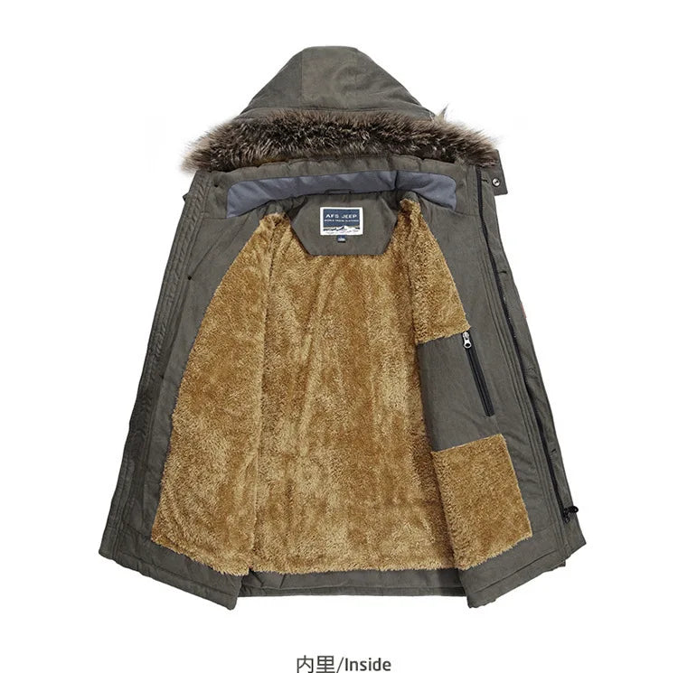 New Winter Men Hooded Fur Collar Long Down Jackets Overcoats Male Multiple Pockets Warm Parkas Quality Man Casual Chaquetas 7XL - Matrix Studios