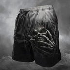 Fashion Horror Skull Pattern Beach Shorts For Men Fashion Summer 3D Printed Swim Trunks Loose Streetwear Hip Hop Short Pants