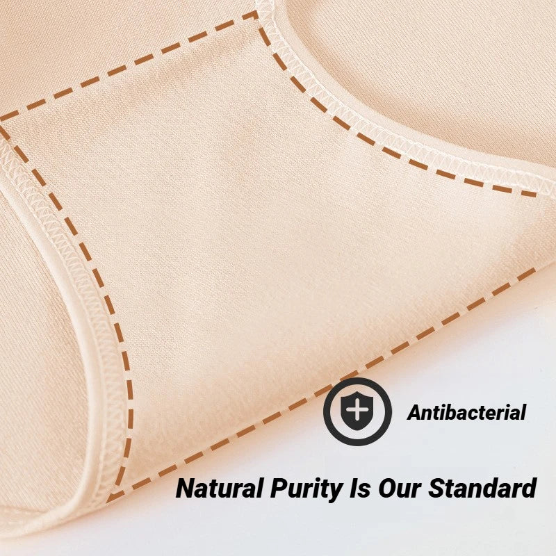 Candy Color Underpant Women'S Comfort High-Quality Cotton Mid Waist Breathable Solid Skin Friendly Panties Plus Size Briefs Soft - Matrix Studios