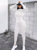 2024 Spring Women Sexy Jumpsuit Streetwear Long Sleeve Bodycon Solid Sport Fitness Jumpsuits Romper Overalls For Women Body Suit - Matrix Studios