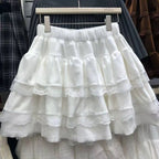 Japanese Y2k Cute Ruffled Plaid Skirt Punk Rock Subculture Cake Skirts Japanese Preppy Style Casual New 2025 Women Skirts - Matrix-studios.com