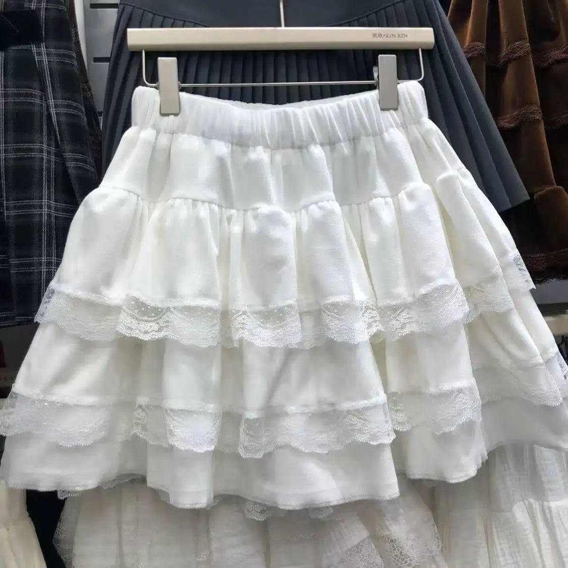 Japanese Y2k Cute Ruffled Plaid Skirt Punk Rock Subculture Cake Skirts Japanese Preppy Style Casual New 2025 Women Skirts - Matrix-studios.com