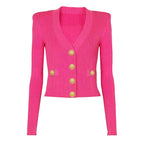 Spot Spring 2024 New Women's Fashion Classic High Quality Versatile Jacket Jacket Knitted Sweater Cardigan - Matrix Studios