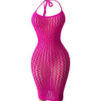 Fishnet Women Sexy Beach Cover Up Dress Women Stretch See Through Sleeveless without Bikini Swimsuit Coverup Mini Beachwea - Matrix Studios
