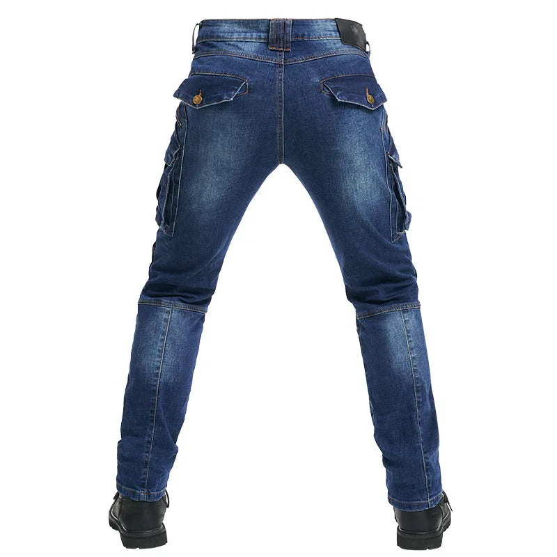 New Autumn Men Pants Casual Tactical Jeans Male Multiple Pockets Cargo Pant Casual Straight Dimem Jeans Trousers Plus Size S-4Xl - Matrix Studios