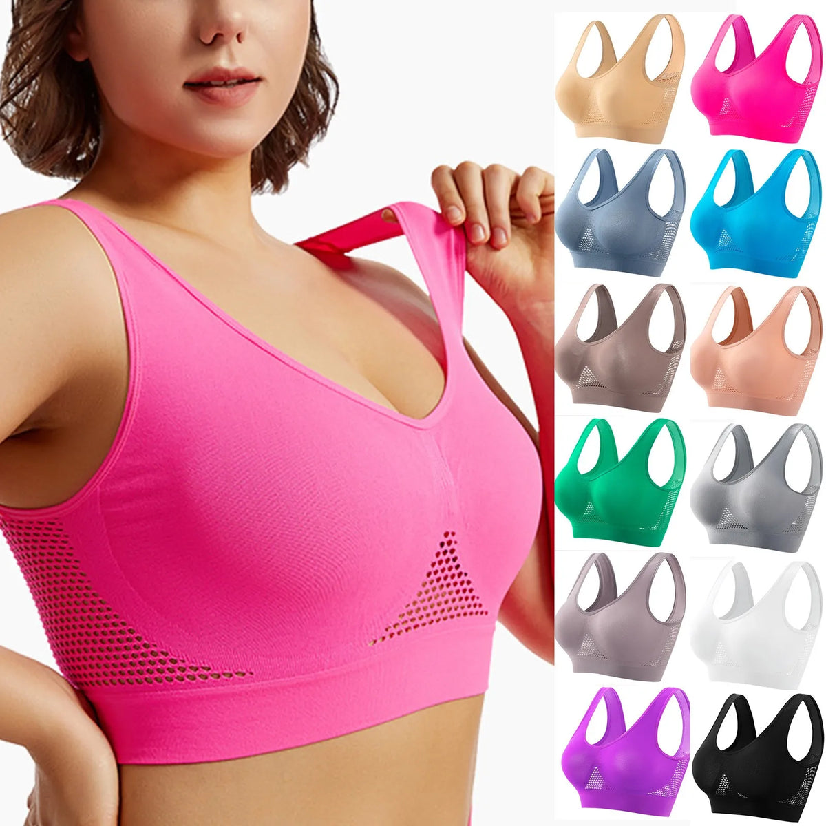 Beautiful Back Sports Bra Shockproof Running Fitness Anti-sagging Upper Collection Soft Support High-strength Women's Yoga Vest - Matrix Studios