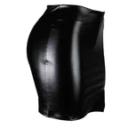 Sexy High Waist Wrapped Hip Skirt Women Leather Black Comfortable Split Short Lady Skirt Party Dress Nightclub - Matrix-studios.com