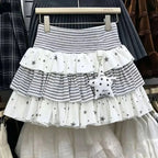 Japanese Y2k Cute Ruffled Plaid Skirt Punk Rock Subculture Cake Skirts Japanese Preppy Style Casual New 2026 Women Skirts - Matrix-studios.com