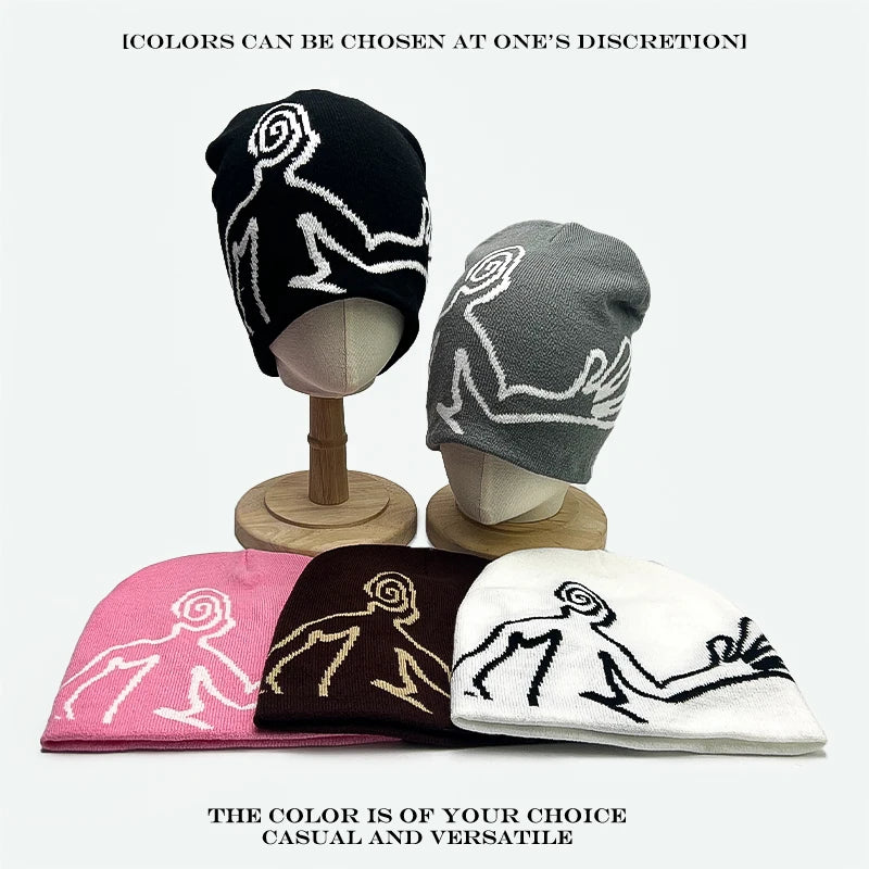 Warm Personal Fashion Street Beanies Outdoor Versatile Skateboard Sports ins New Men Women Niche Jacquard Hikers Knitted Hats
