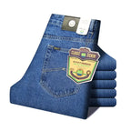 Men Business Jeans Classic Spring Autumn Male Cotton Straight Stretch Brand Denim Pants Summer Overalls Slim Fit Trousers 2021 - Matrix Studios