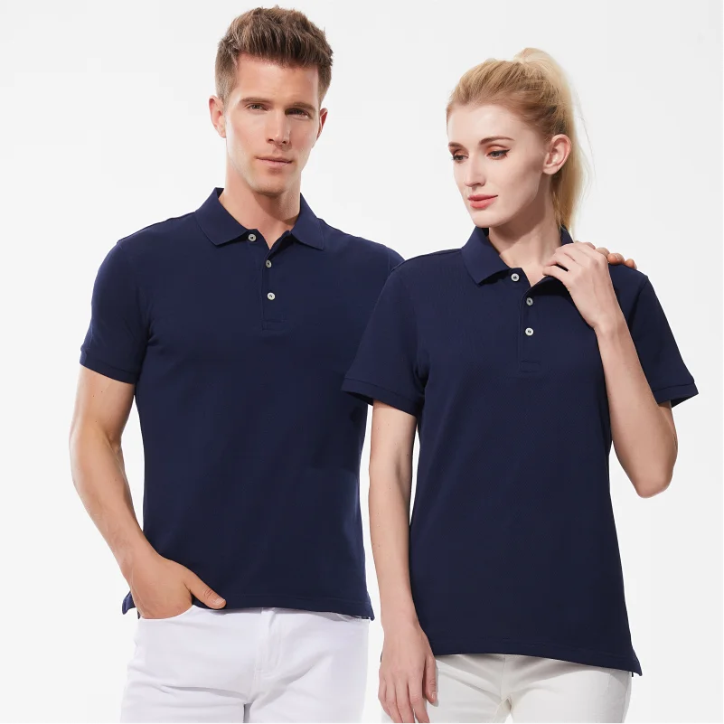 100% Cotton Lapel Polo Custom Logo Business Men And Women Short Sleeve Polo Embroidery Company Brand Quality Tops Print Design - Matrix-studios.com