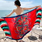 23 Styles 90x180cm Travel Beach Pareo Sunscreen Cover-Ups Women Large Dress Bikini Bathing Brazilian Swimwear Sarong Wrap Scarf - Matrix Studios