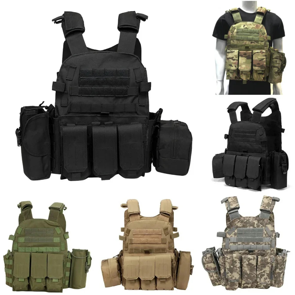 Nylon Chest Rig Molle Vest Multi-Functional Camouflage Molle Waistcoat Adjustable Men Women Combat Equipment for Outdoor Cycling - Matrix Studios