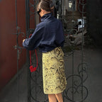 TARUXY Fashion Snake Pattern Straight Skirt For Women High Waist Slim Long Skirt Ins Hot Streetwear Female Skirt Summer New 2025 - Matrix-studios.com