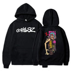 The Autumn and Winter Pullovers Long Sleeve Loose Soft Sweatshirt Streetwear Coat Gorillaz Printing Women and Men Hoode - Matrix Studios