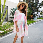 Comfort Thin Chiffon Bikini Sun Cover Ups Blouse Nice Peacock Leopard Women Summer Travel Beach Coverups Swimsuit Cardigan Cape - Matrix Studios