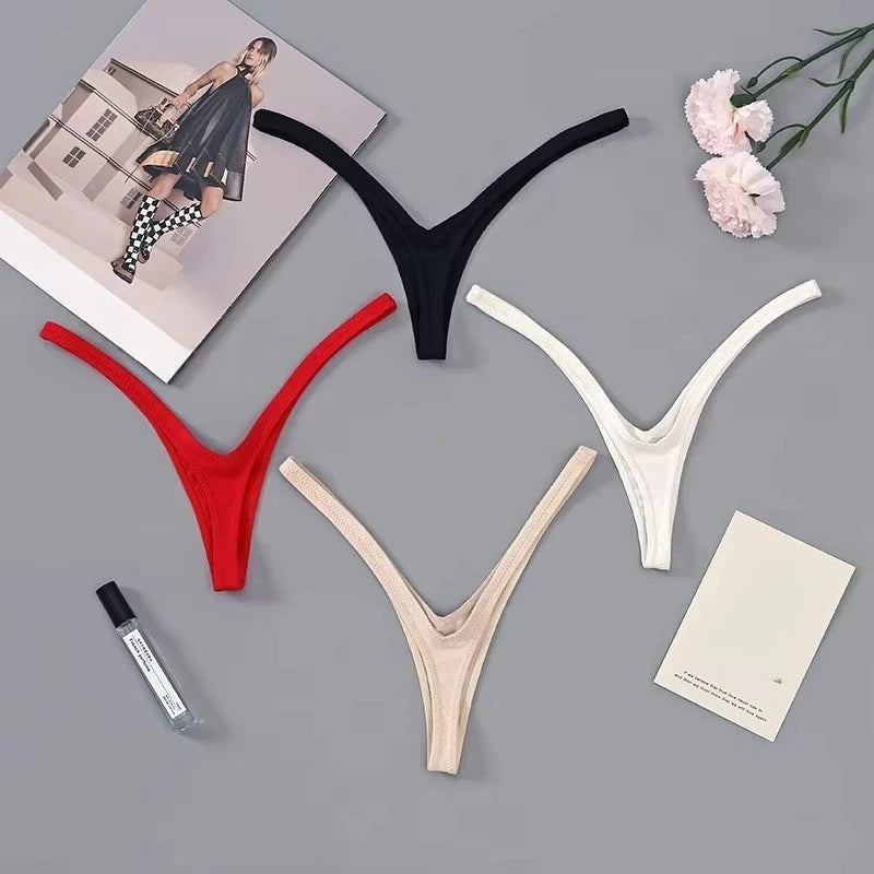 Women New Style Women Secret Clothes Deep V Thong Breathable Sexy Low Waist Brazilian Underwear Soft Thin Straps Women's Panties - Matrix Studios
