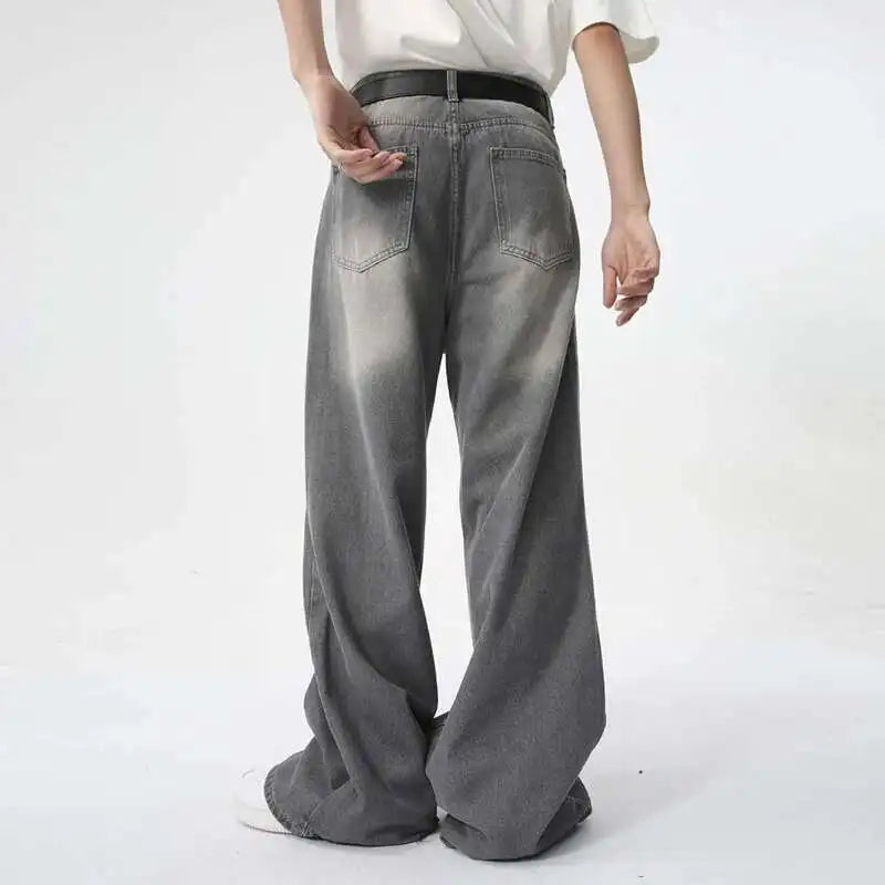 IEFB Summer Men's Wear New Jeans Straight Wide Leg Denim Pants Casual Loose Contrast Color Male Bottoms Clothing 2026 9C5977 - Matrix Studios