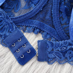 Plus Size Lace Ultra-thin Push Up Bra Women Sexy Hollow Out Lingerie Lady Lace Transparent Underwear Female Embroidery Solid Bra - Matrix Studios