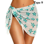 Chiffon Womens Sarongs Wrap Skirt Coverups Wrap Sheer Beach Short Cover Scarf Cover Short Sarongs Swimwear Cover-Up Dress - Matrix Studios
