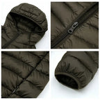 Down Jacket Men's 2024 New 90% White Duck Down Super Light Down Jacket Men's Lightweight Thermal Coat Hooded Feather Coat - Matrix Studios