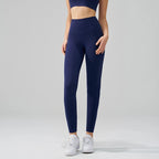 SOISOU Nylon Yoga Pants Gym Leggings Women Girl Fitness Soft Tights High Waist Elastic Breathable No T Line Sports Pants - Matrix-studios.com