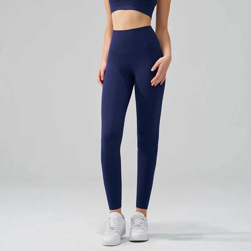 SOISOU Nylon Yoga Pants Gym Leggings Women Girl Fitness Soft Tights High Waist Elastic Breathable No T Line Sports Pants - Matrix-studios.com