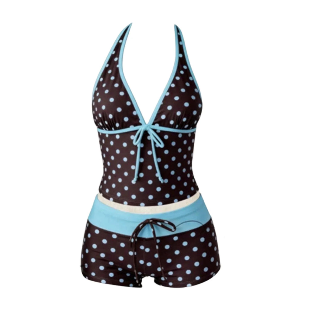 Women'S Swimsuit 2 Piece Polka Dot Tankini Swimsuit For Women Cute Bikini Top With Boyshorts Triangle Bathing Suit For Women - Matrix-studios.com