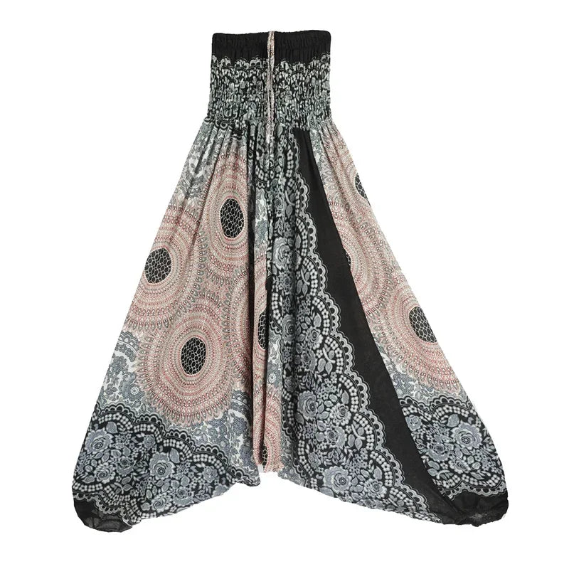 Bohemian Pants Women Pantalones Mujer Hippie High Waist Rayon Harem Baggy Boho Yoga Beach Wear Pour Femme Calca Feminina Printed - Matrix Studios