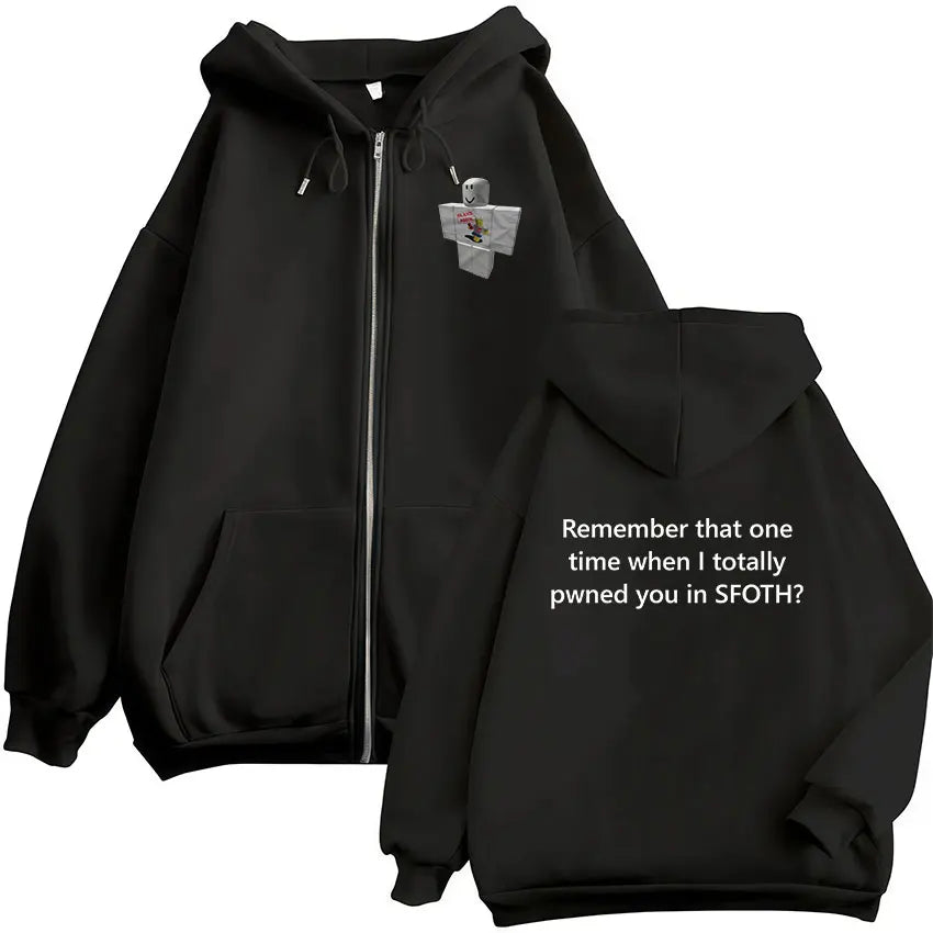 Funny Blame John Meme Zipper Hoodie Shedletsky Forsaken Fashion Autumn/Winter Sweatshirt Men Women Casual Oversized Coats Hoody - Matrix Studios