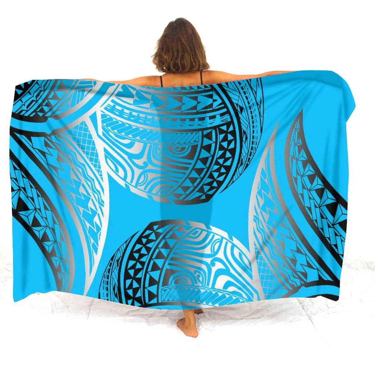 Tax Free Retro Tribal Ethnic Polynesian Women Seaside Sexy Style Sarong Soft And Comfortable Fabric Samoan Pattern Print Design - Matrix Studios