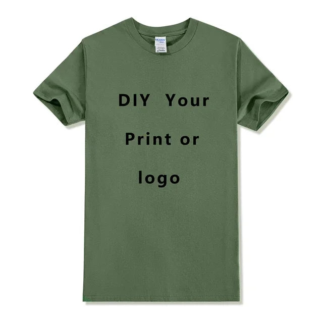EU size 100% pure cotton custom T-shirt front and back team school uniform store logo text photo for men's personalized high-end - Matrix Studios