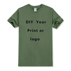EU size 100% pure cotton custom T-shirt front and back team school uniform store logo text photo for men's personalized high-end - Matrix Studios