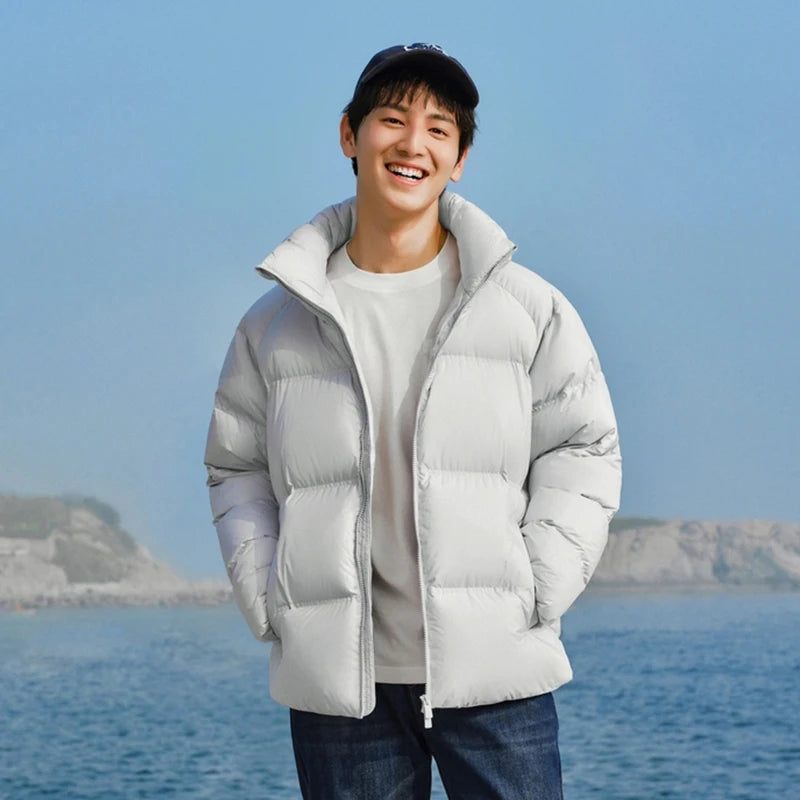 Semir Down Jacket Men Women 2026 Winter New Light Short Coat Three-Proof Thermal Puffer Coat Couple Top Trendy Down Jacket - Matrix Studios