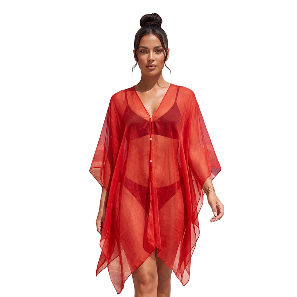 Chiffon Bikini Scarf Pareo Sarong Wrap mini dress  For Women fashion Vacation Summer Beach Cover Up - Matrix Studios