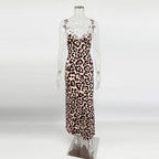 Tossy Lace V-Neck Patchwork Maxi Dress Women Backless High Waist Slim Spaghetti Contrast Party Dress Female Spring Long Dress - Matrix-studios.com