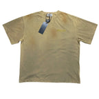 Good Quality Damaged Hole Oversized Tee Logo Embroidery Satoshi T-Shirt Washed Brown Black T Shirt Man - Matrix-studios.com