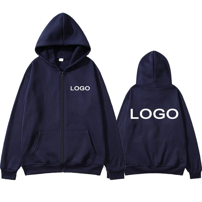 Customized Printed Men Women Zipper Up Hoodie Loose Casual Clothing Fashion Long Sleeve Hooded Pullover Personality Sweatshirts - Matrix Studios